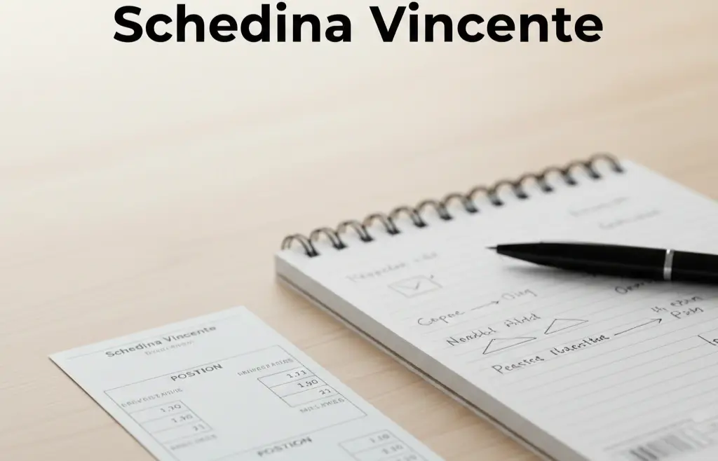 Schedina di scommesse con tre eventi selezionati accanto a un taccuino con appunti di analisi calcio